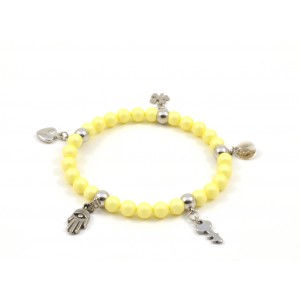Bracelet perles de cristal Swarovski jaune